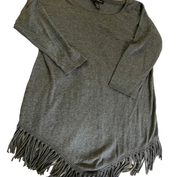 NWT INC International‎ Concepts Plus Size Macys Womens New Grey Fringe Sweater - Picture 3 of 6